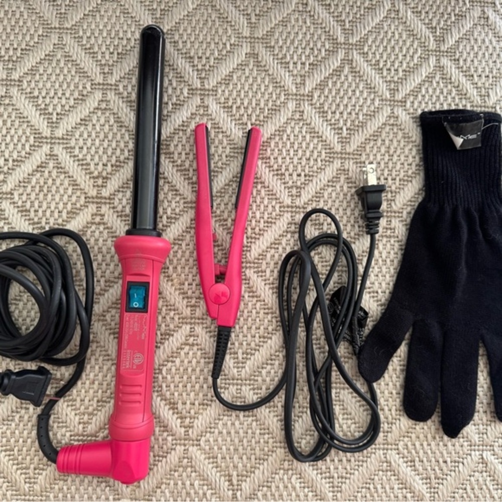 NuMe original curling wand 1” and mini flat iron